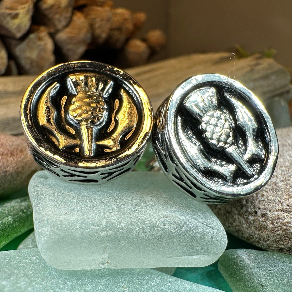 Elegant Thistle Cuff Links