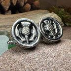 Elegant Thistle Cuff Links