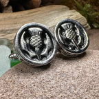 Elegant Thistle Cuff Links