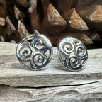 Siofra Celtic Triple Spiral Post Earrings
