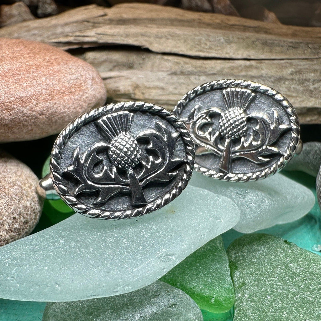 Traditional Thistle Cuff Links