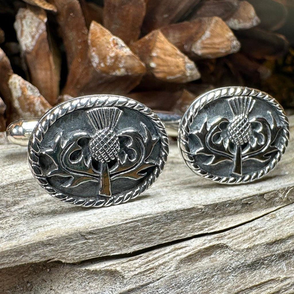 Traditional Thistle Cuff Links