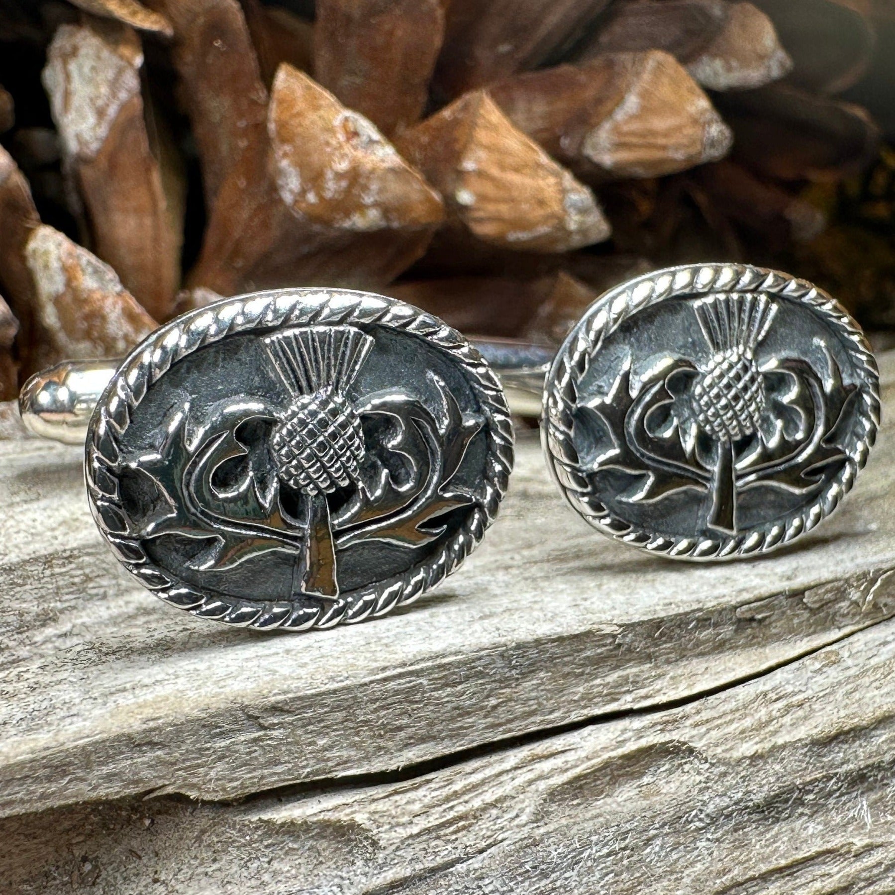 Traditional Thistle Cuff Links