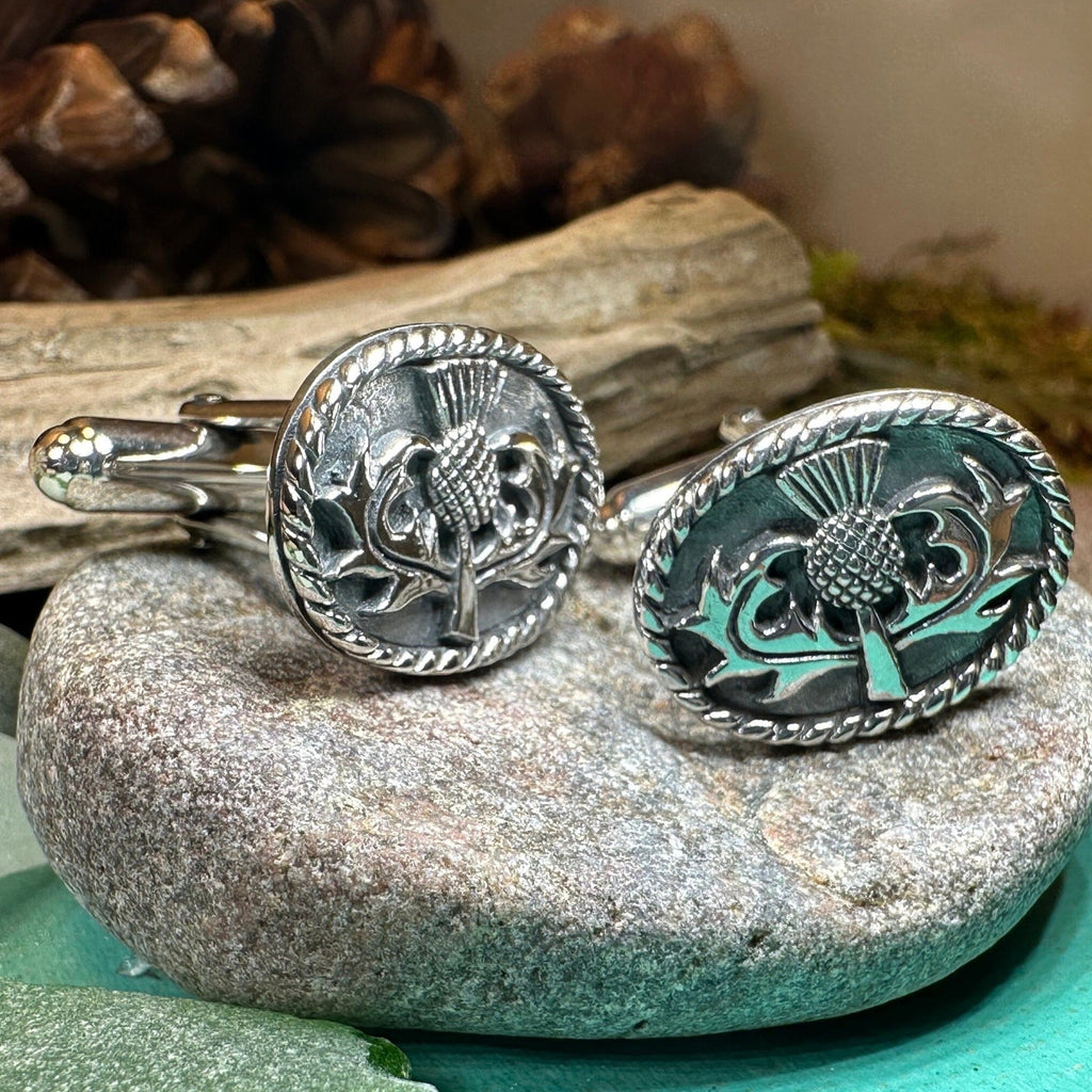 Traditional Thistle Cuff Links