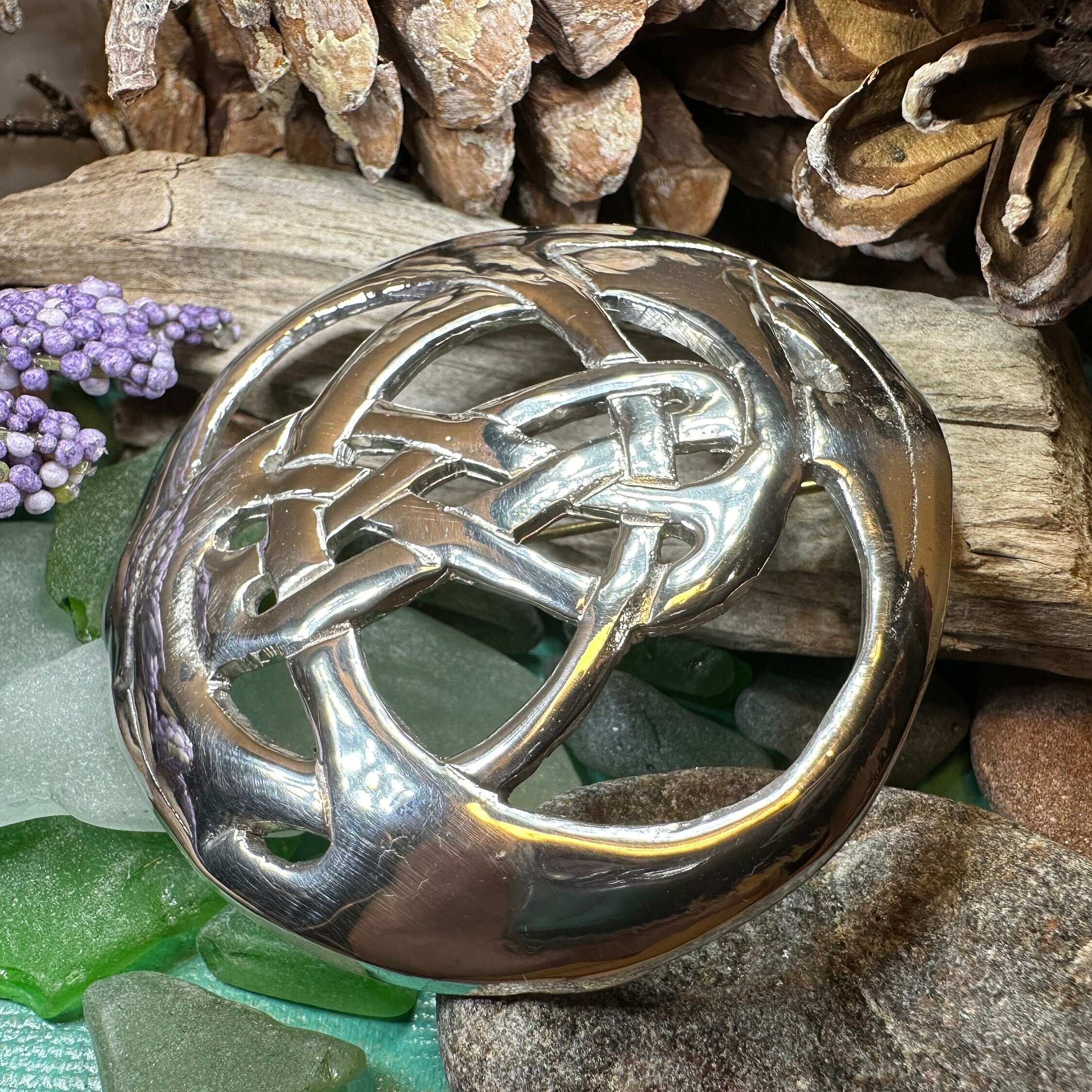 Amity Celtic Knot Tartan Brooch