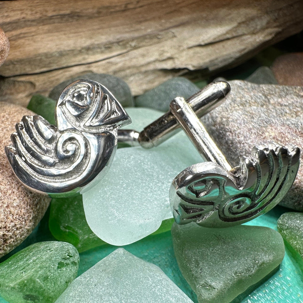 Celtic Puffin Cuff Links