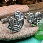 Celtic Puffin Cuff Links