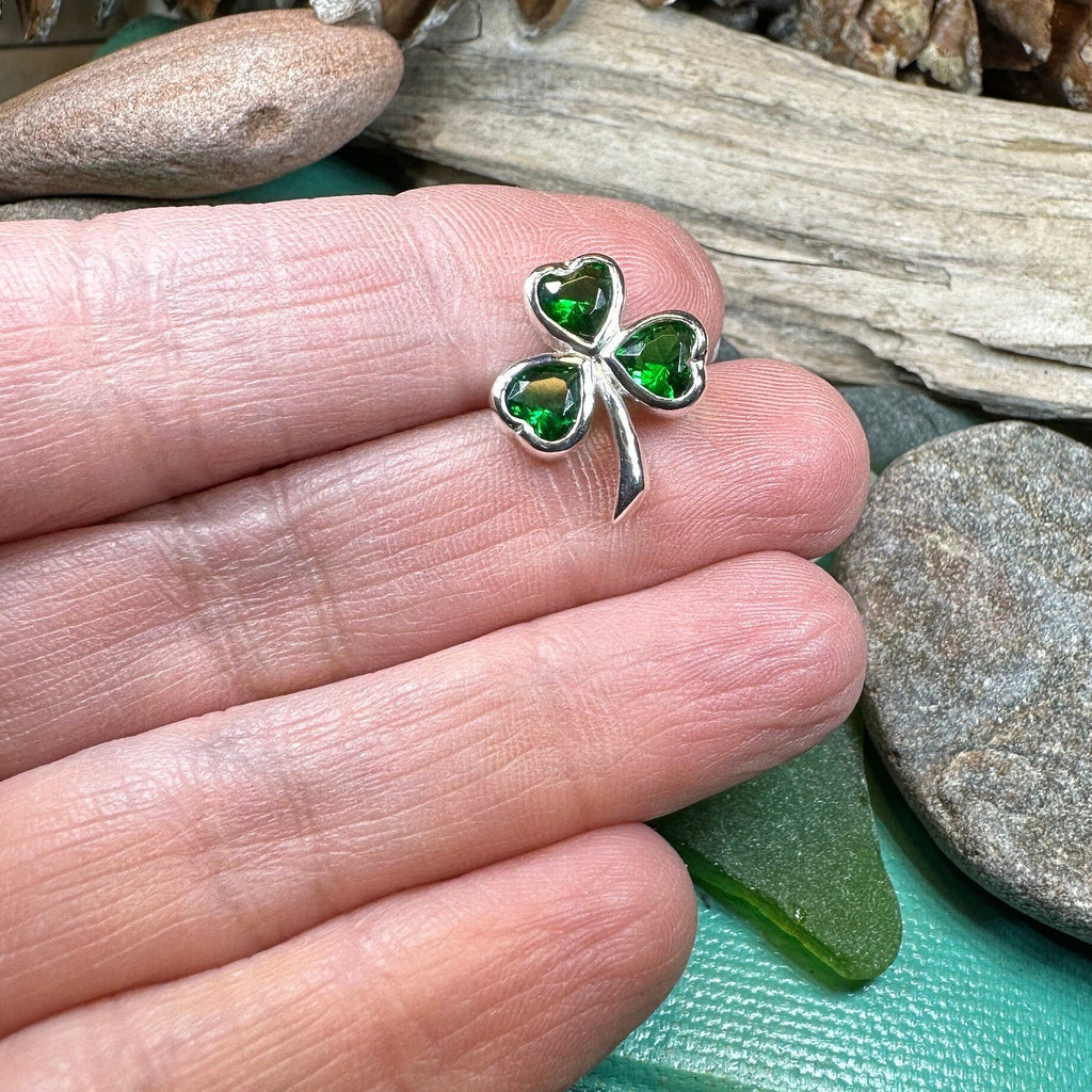 Irish Emerald Shamrock Lapel Pin
