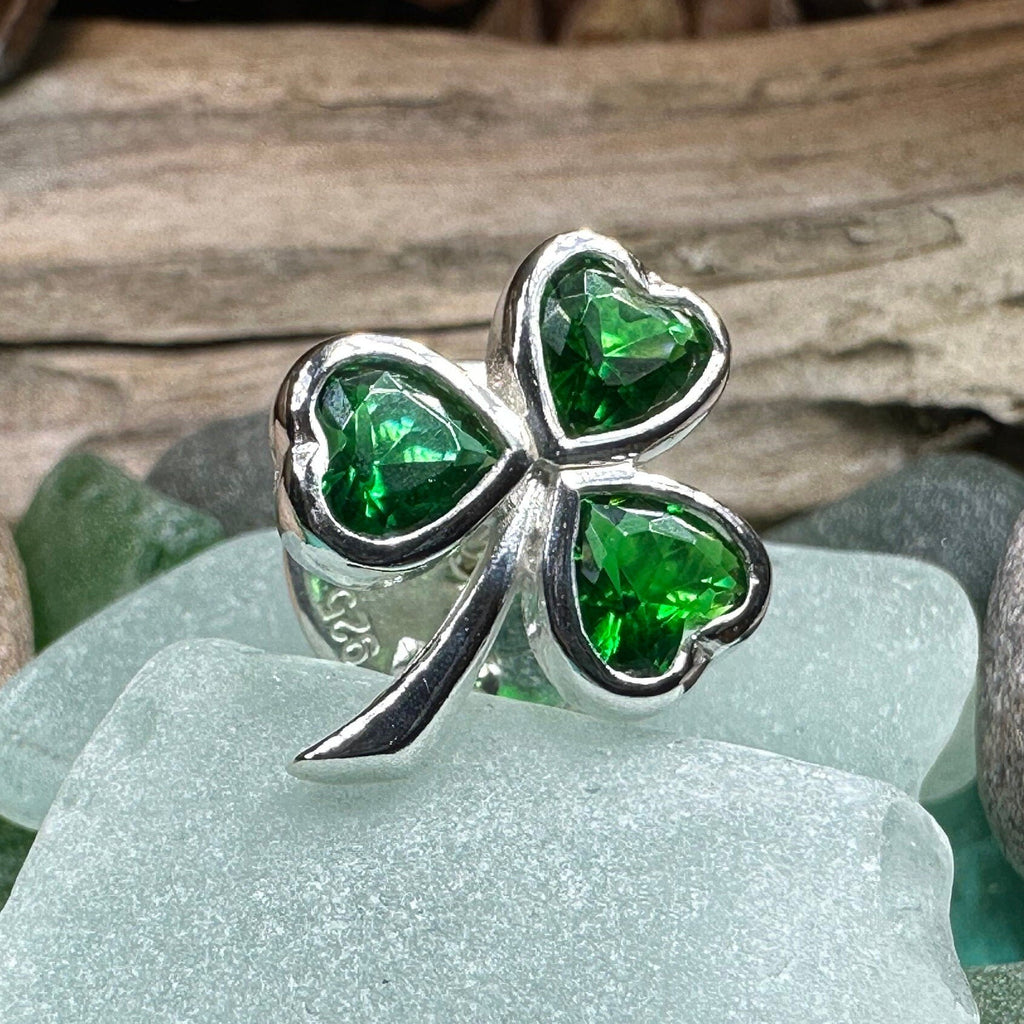 Irish Emerald Shamrock Lapel Pin