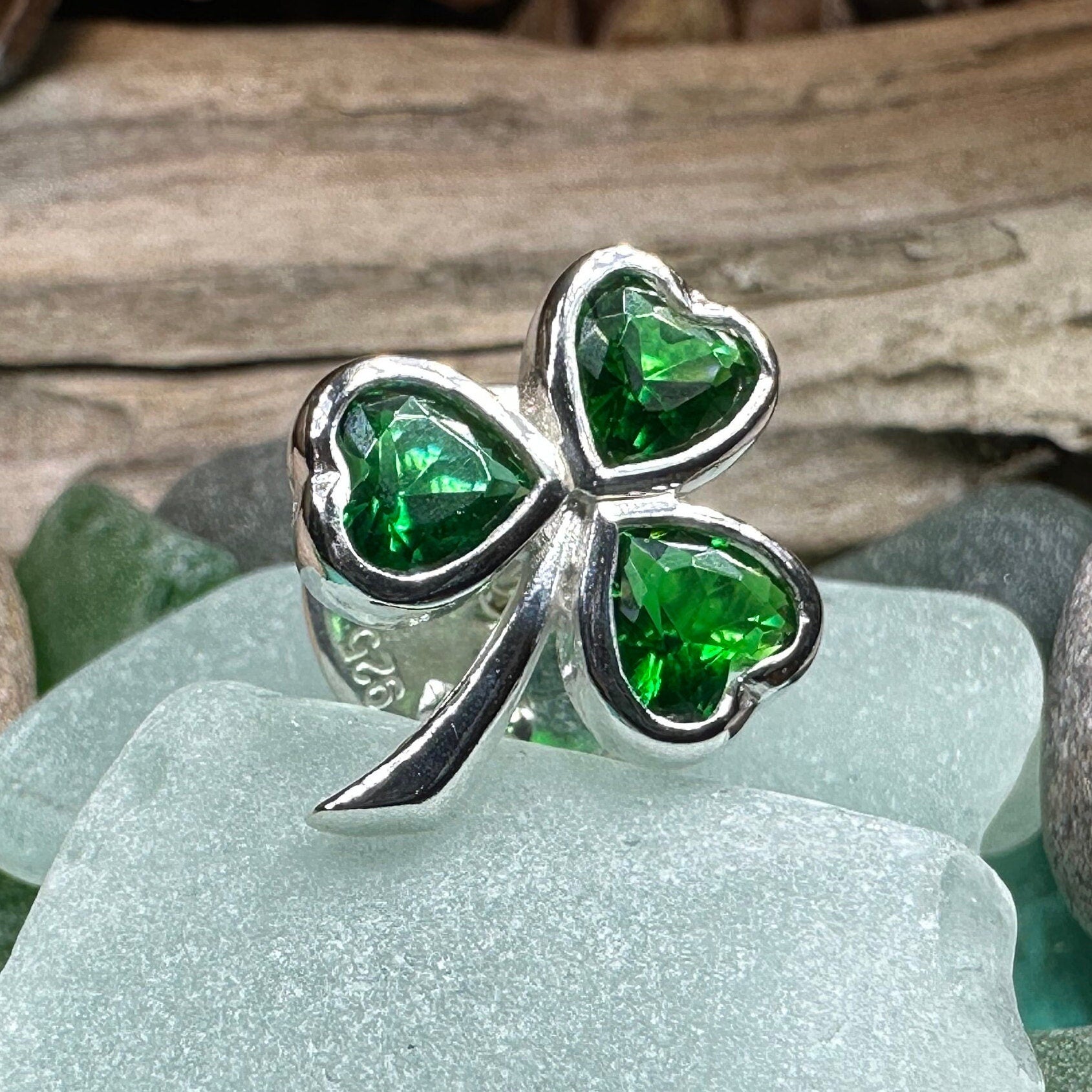 Irish Emerald Shamrock Lapel Pin