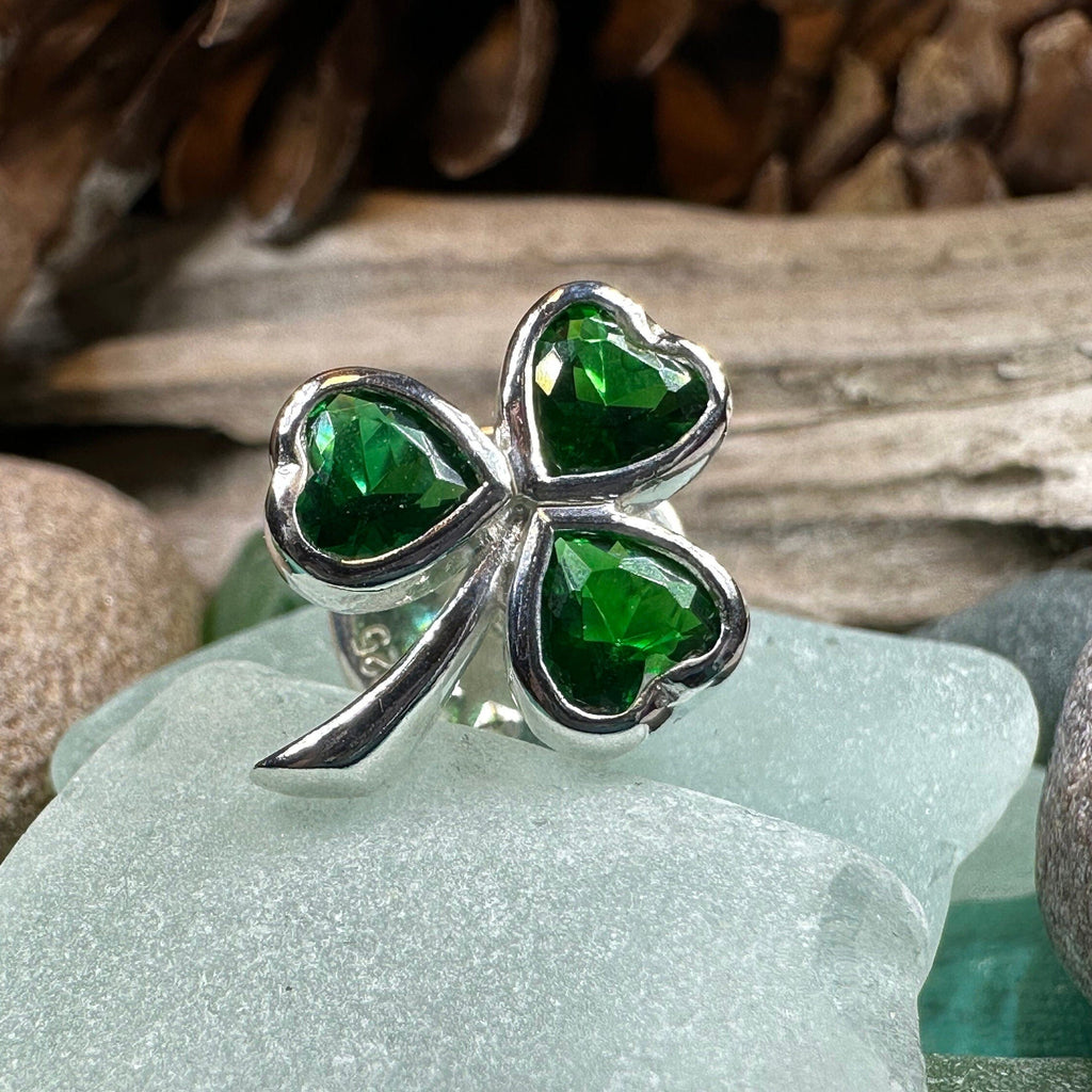 Irish Emerald Shamrock Lapel Pin