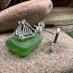Ireland's Harp Post Earrings