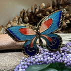 Enamel Butterfly Scarf Ring