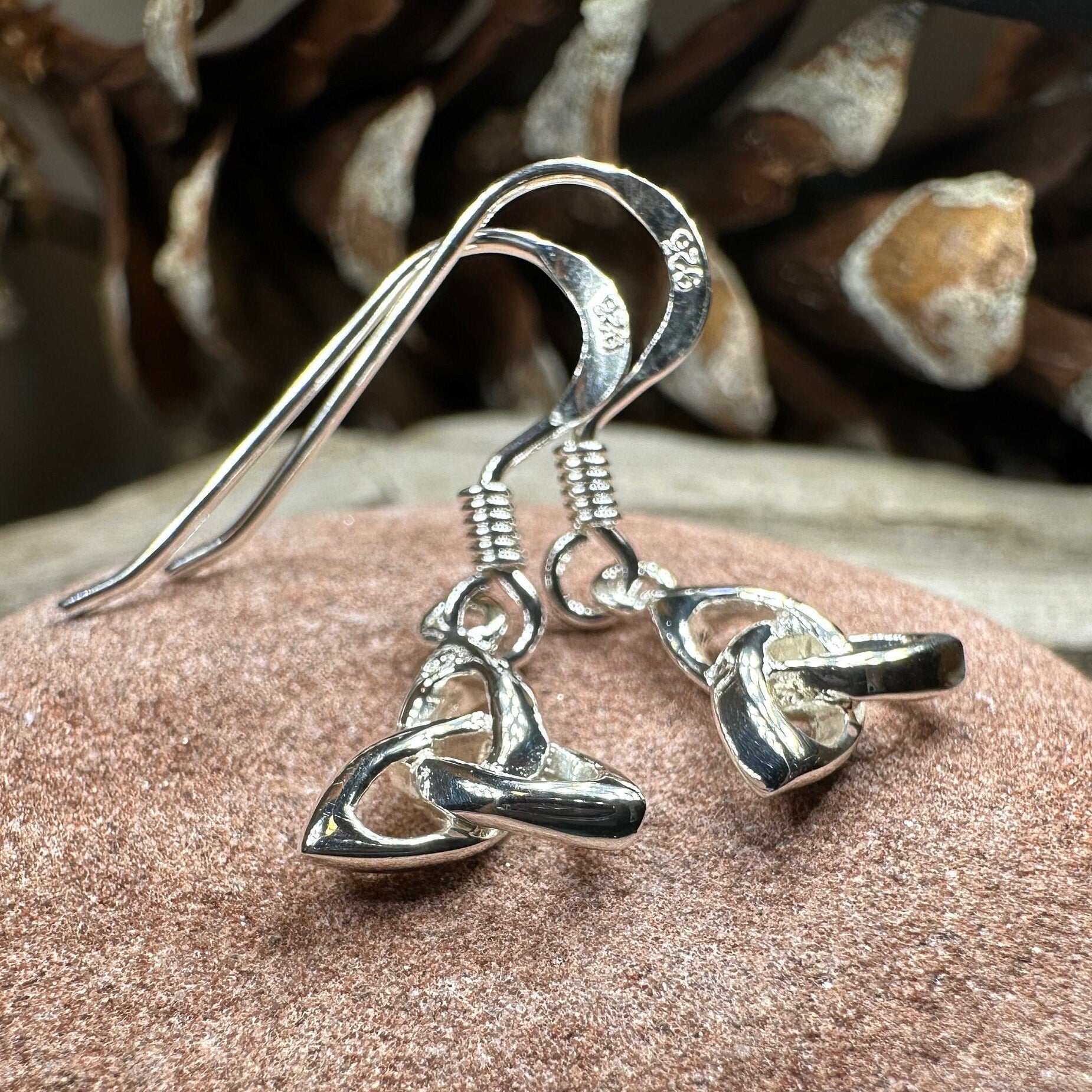 Petite 3-D Trinity Knot Earrings