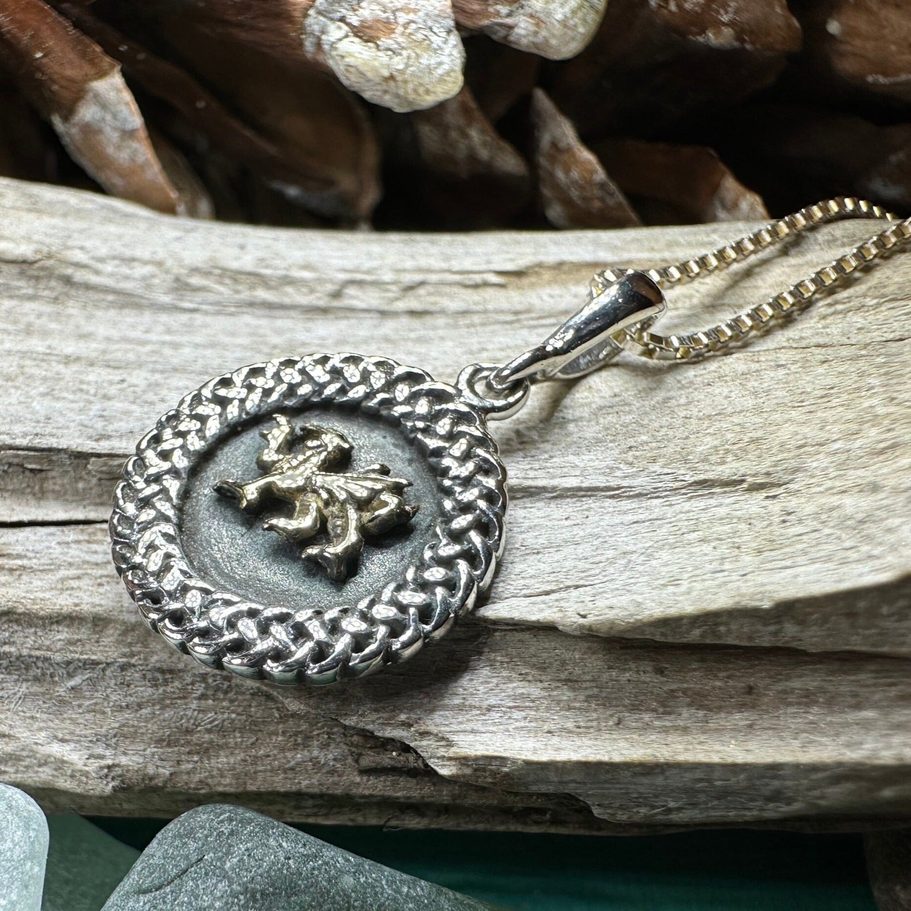 Welsh Dragon Celtic Necklace
