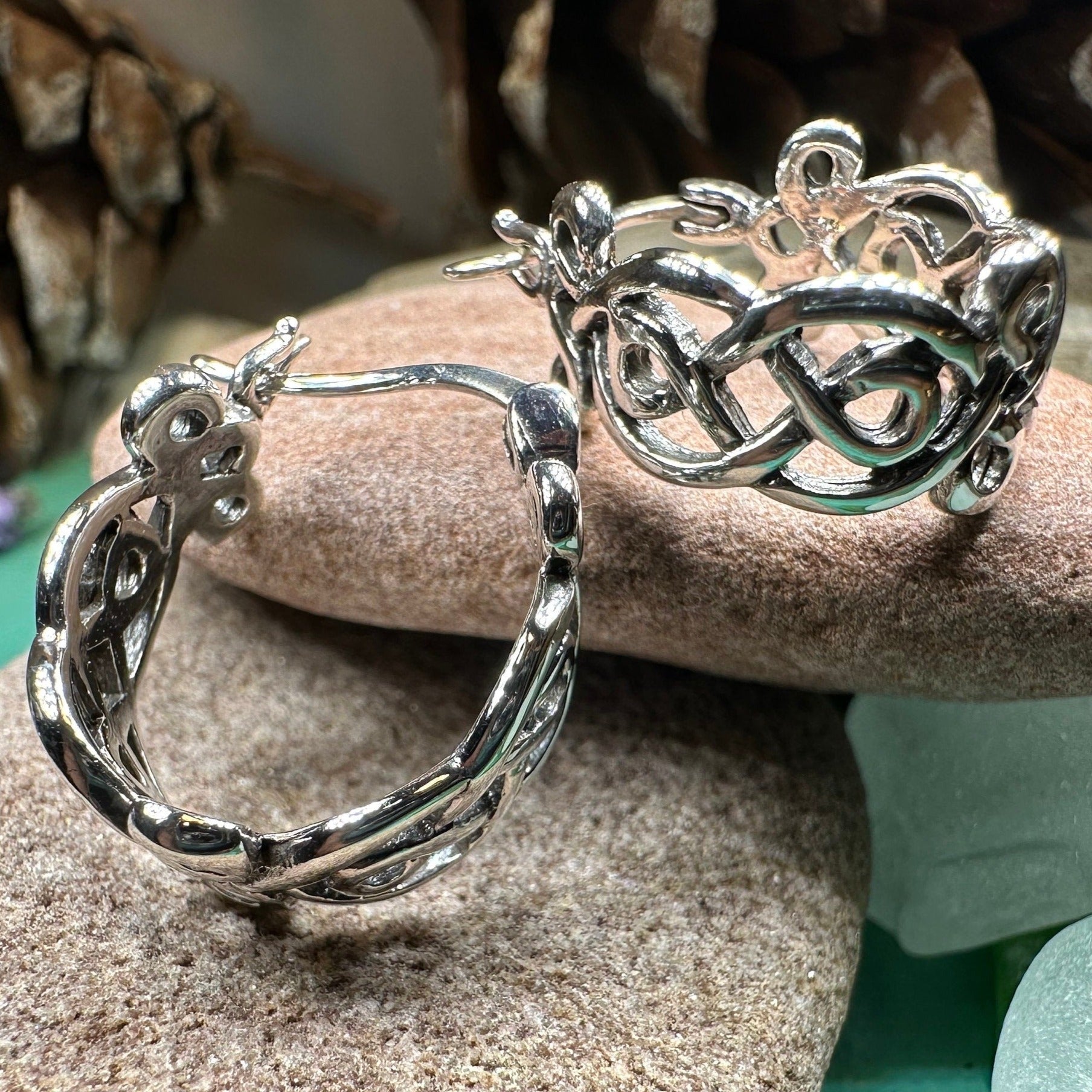 Laretta Celtic Hoop Earrings
