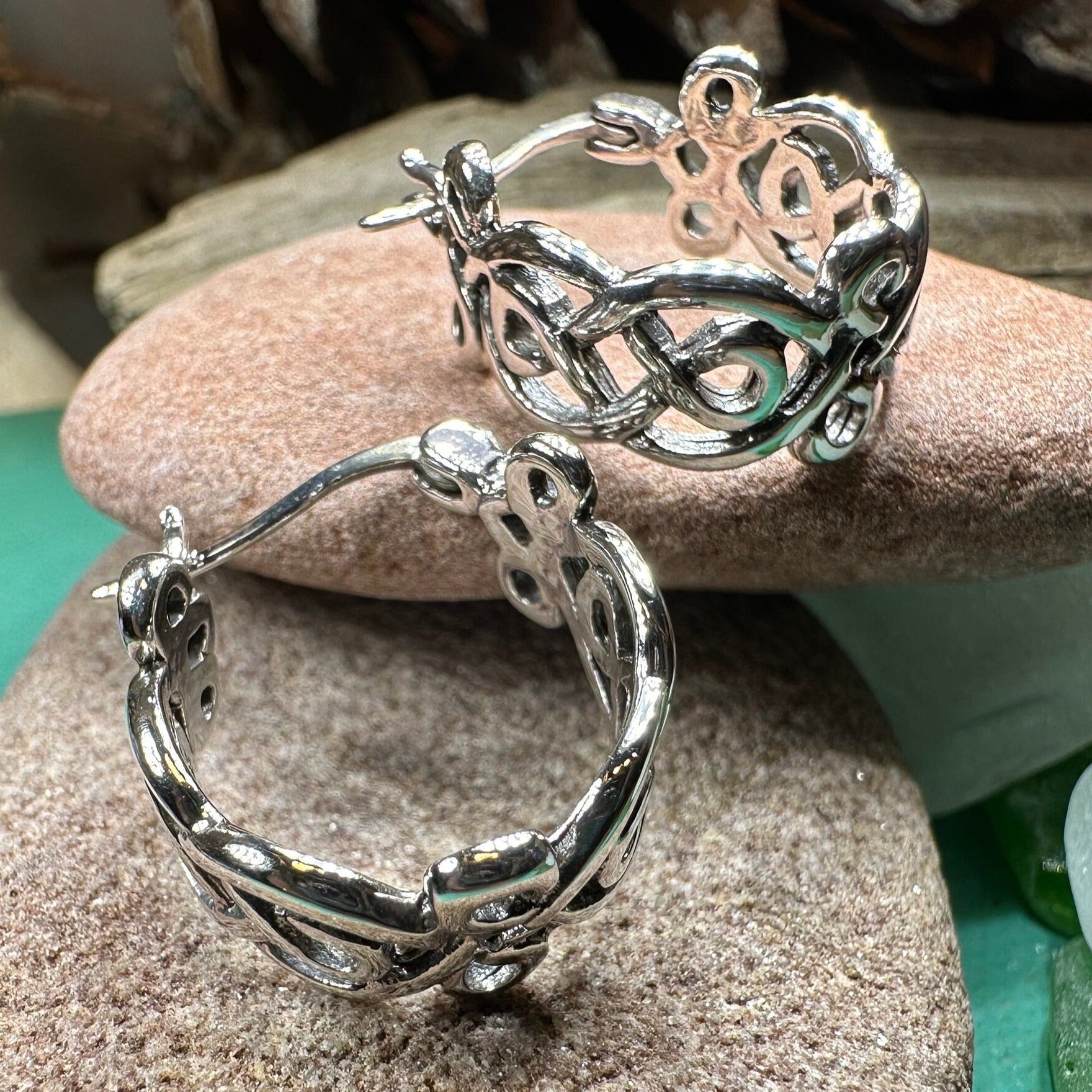 Laretta Celtic Hoop Earrings