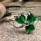 Emerald Shamrock Ring