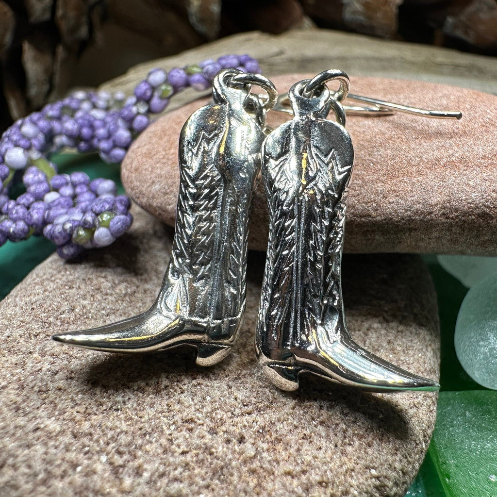 Old Montana Cowboy Boot Earrings
