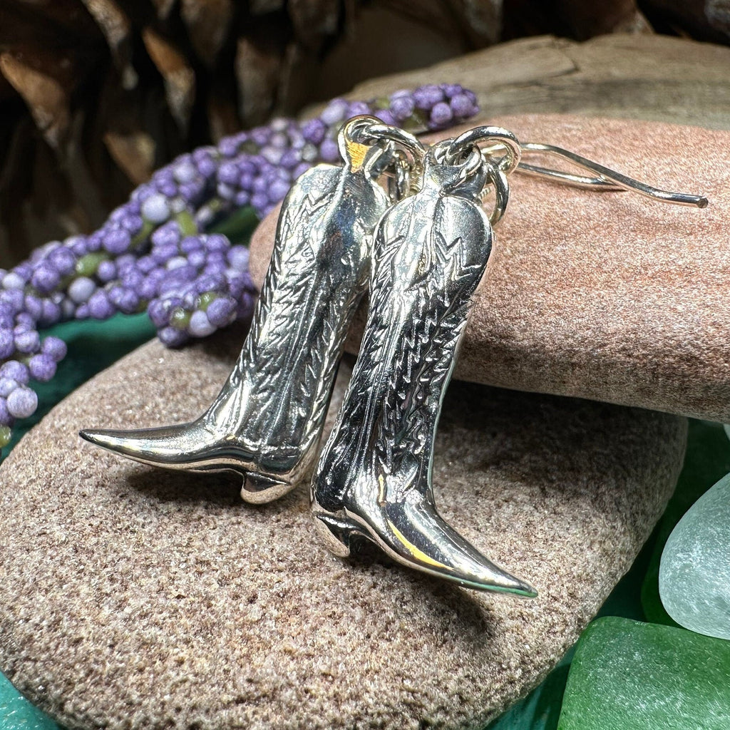 Old Montana Cowboy Boot Earrings