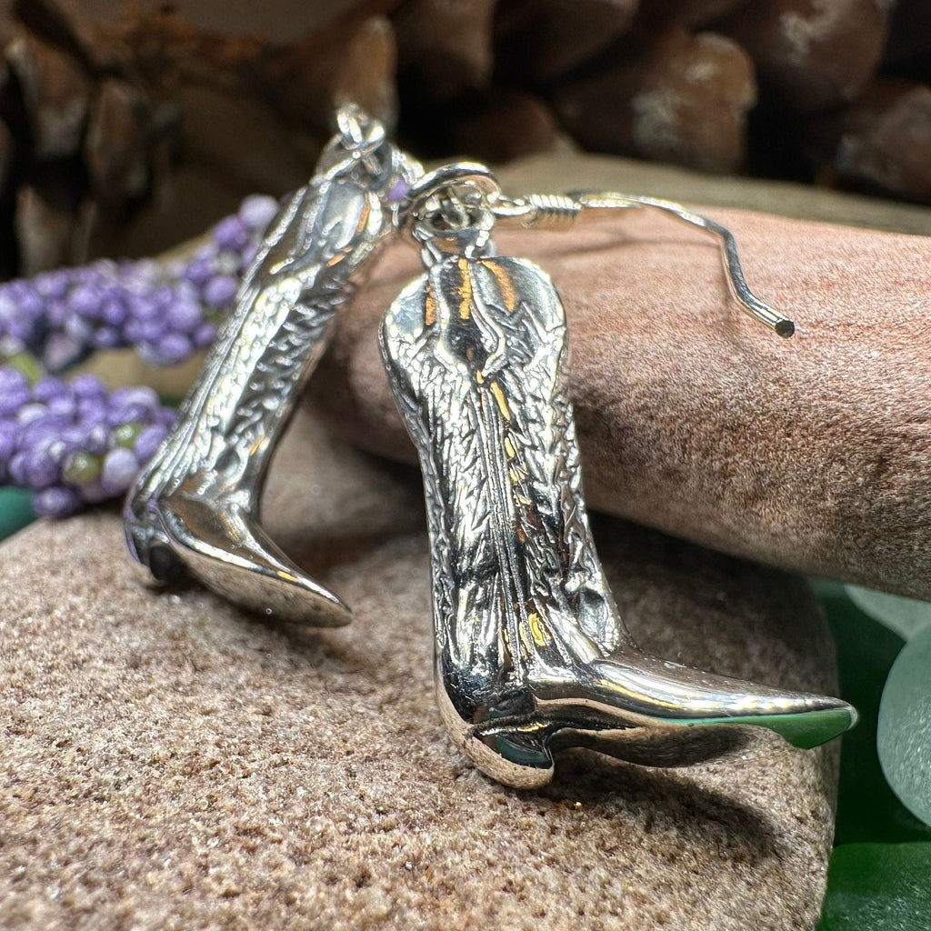 Old Montana Cowboy Boot Earrings