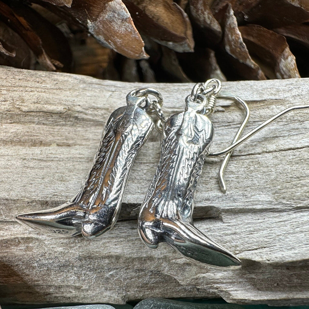 Old Montana Cowboy Boot Earrings