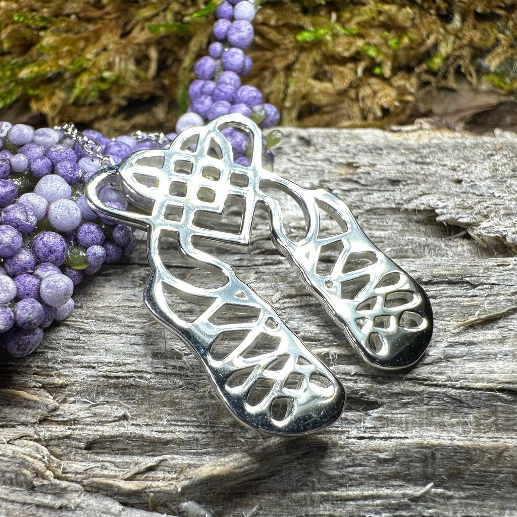 Celtic Heart Irish Dance Shoes Necklace