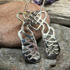 Celtic Heart Irish Dance Shoes Necklace