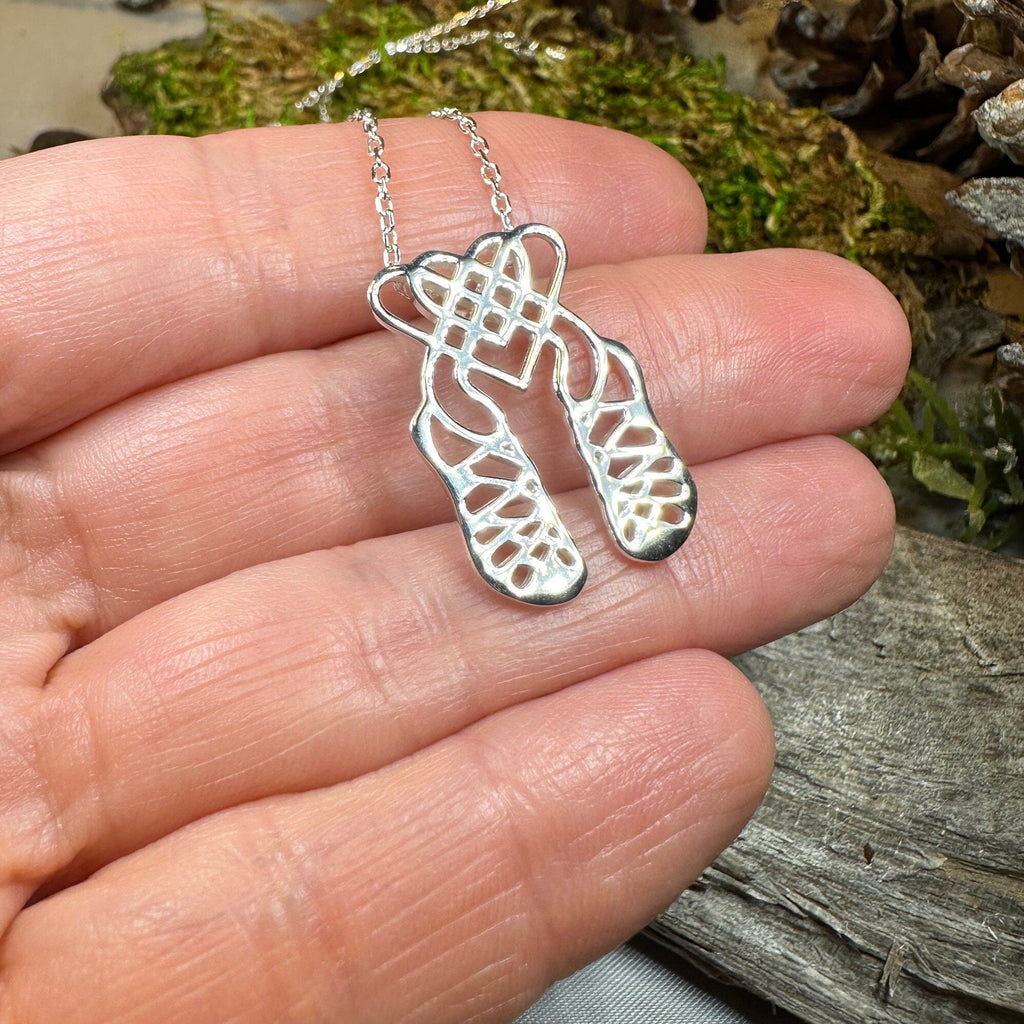Celtic Heart Irish Dance Shoes Necklace