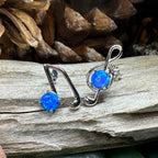 Opal Music Note Stud Earrings