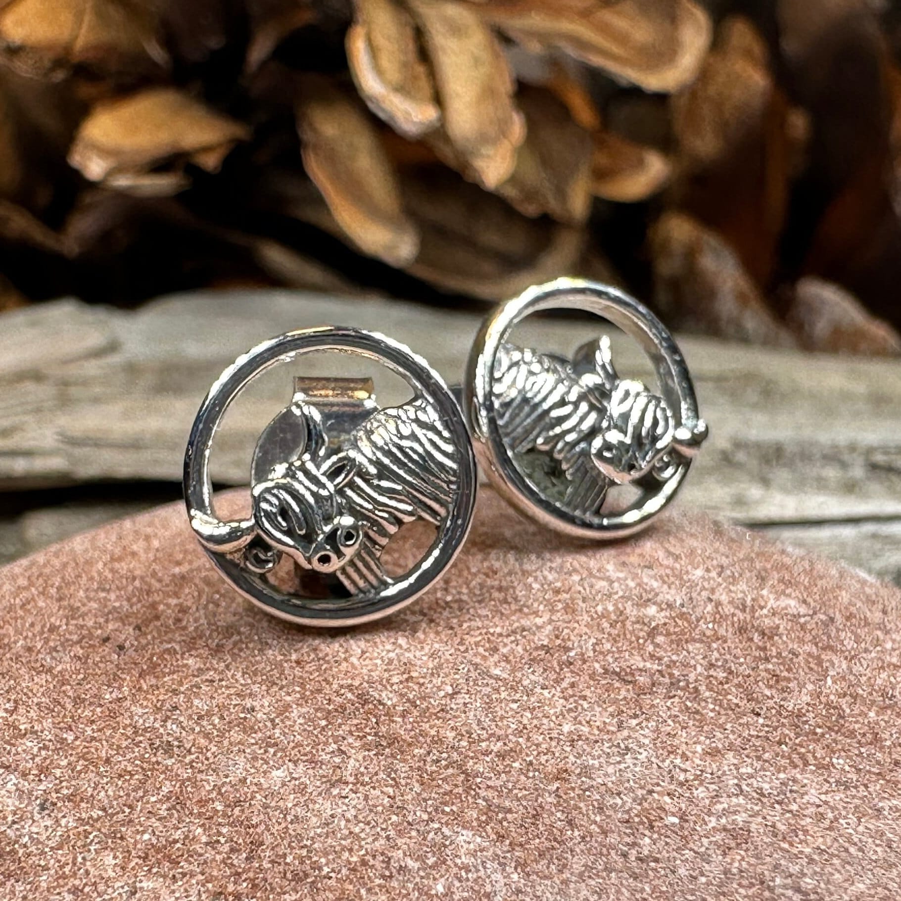 Scruffy Coo Highland Cow Post Earrings
