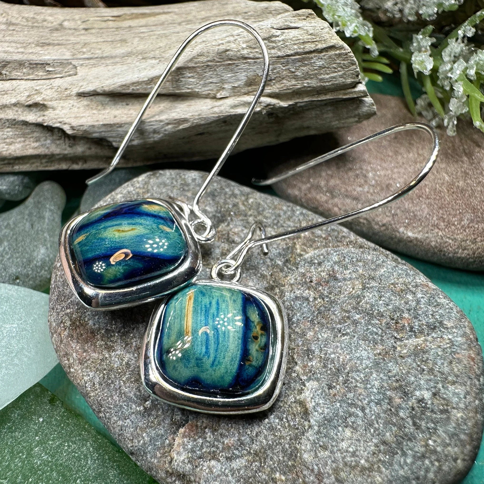 Heathergems Celtic Square Earrings