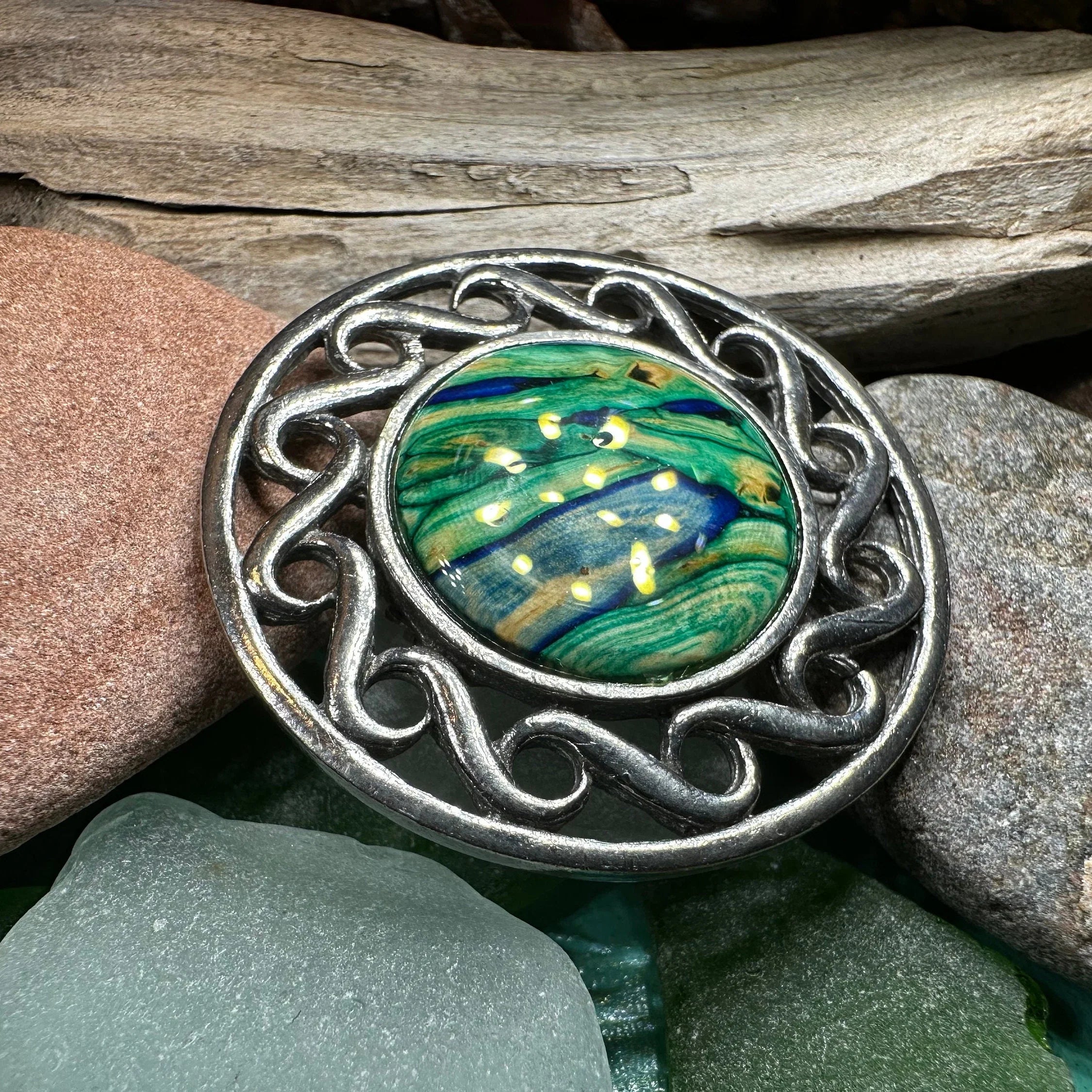 Heathergems Scotland Brooch