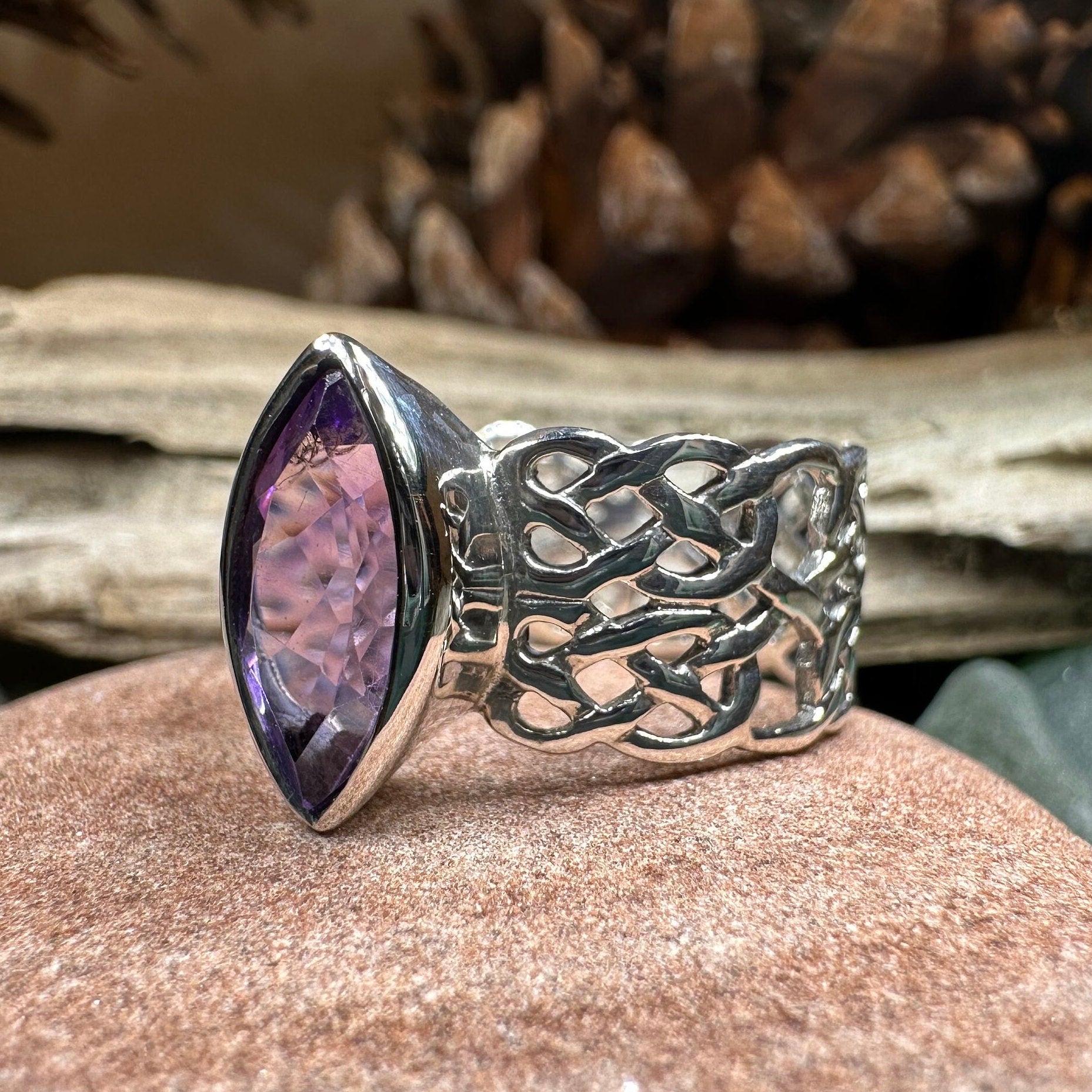 Nyvina Celtic Knot Amethyst Ring