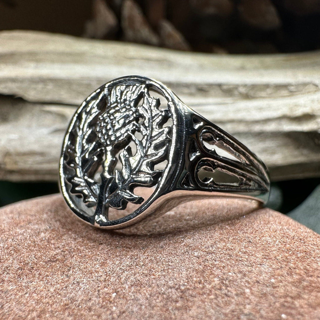 Heatherglen Thistle Signet Ring