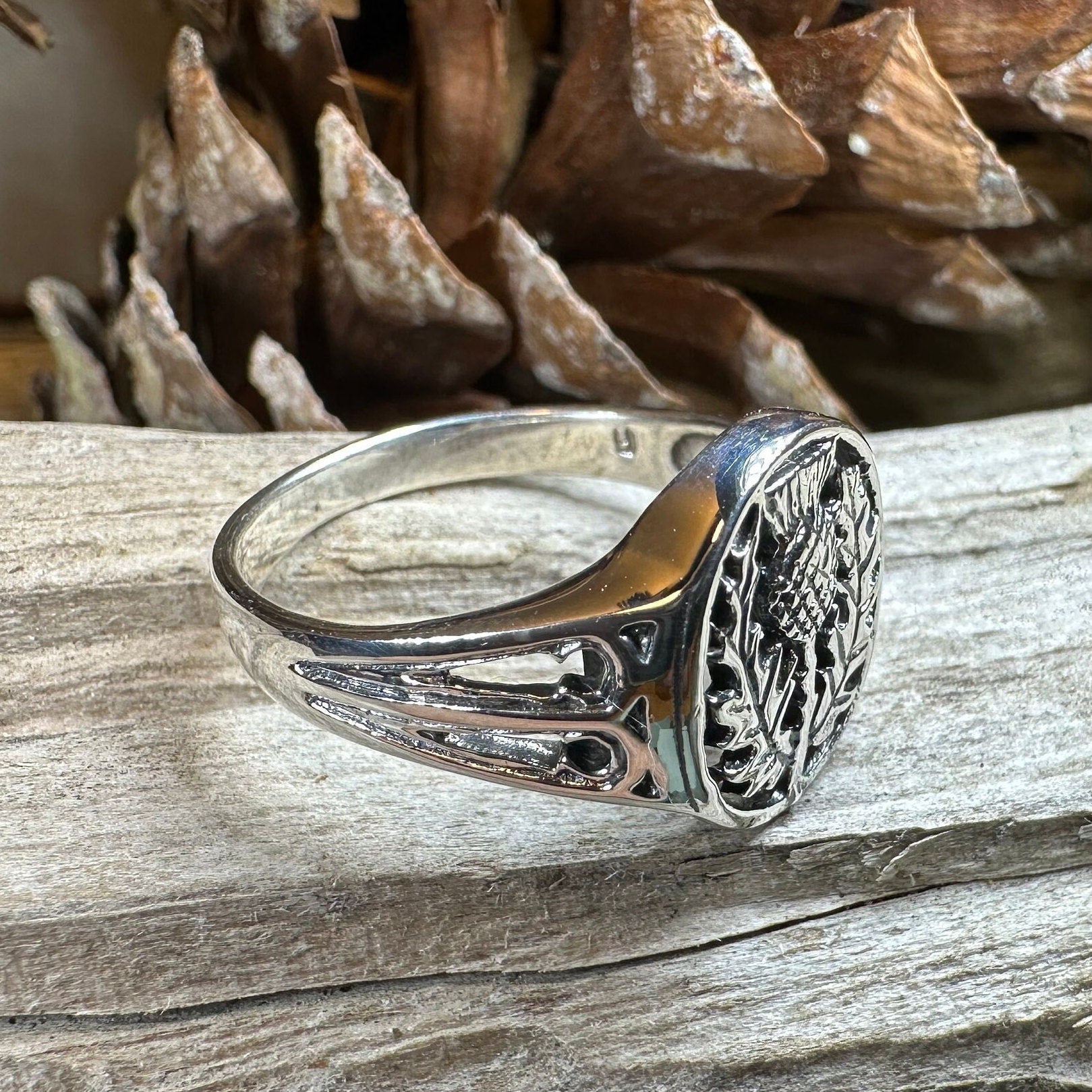 Heatherglen Thistle Signet Ring