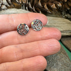 Siofra Celtic Triple Spiral Post Earrings