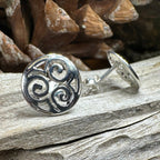 Siofra Celtic Triple Spiral Post Earrings