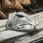 Ancient Bard Celtic Harp Brooch
