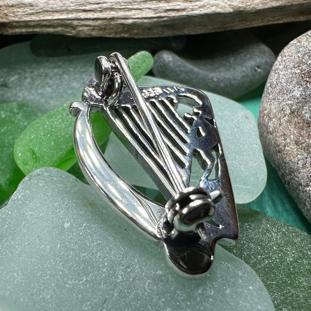 Ancient Bard Celtic Harp Brooch