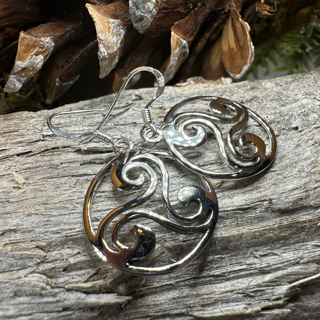Grianan Celtic Spiral Earrings