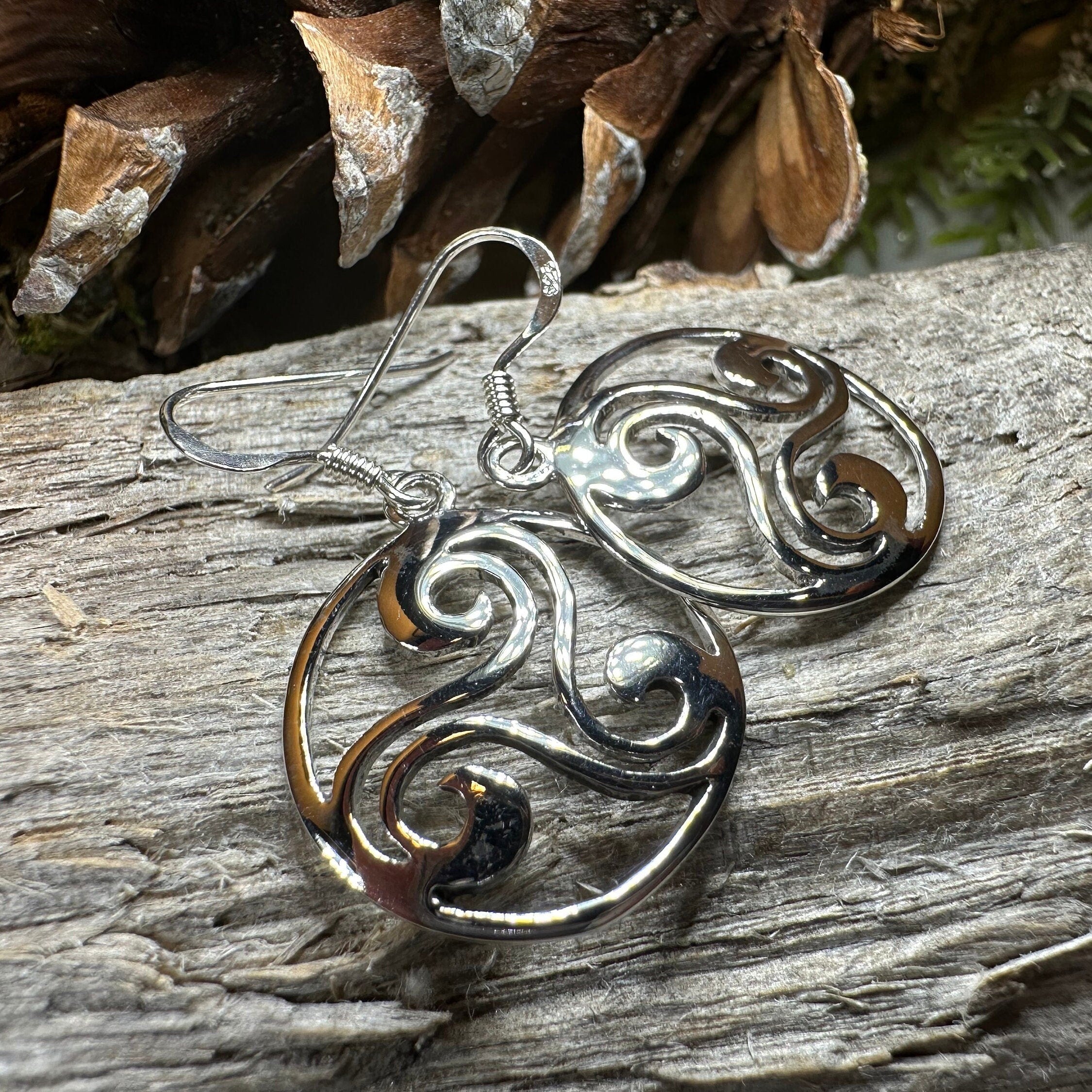 Grianan Celtic Spiral Earrings
