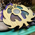 Tartan Thistle Ornament with Lucky Sixpence