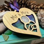 Newlywed Christmas Lucky Sixpence Ornament