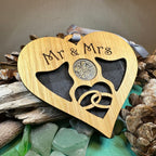 Newlywed Christmas Lucky Sixpence Ornament