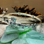 Knotwork Claddagh Bangle Bracelet