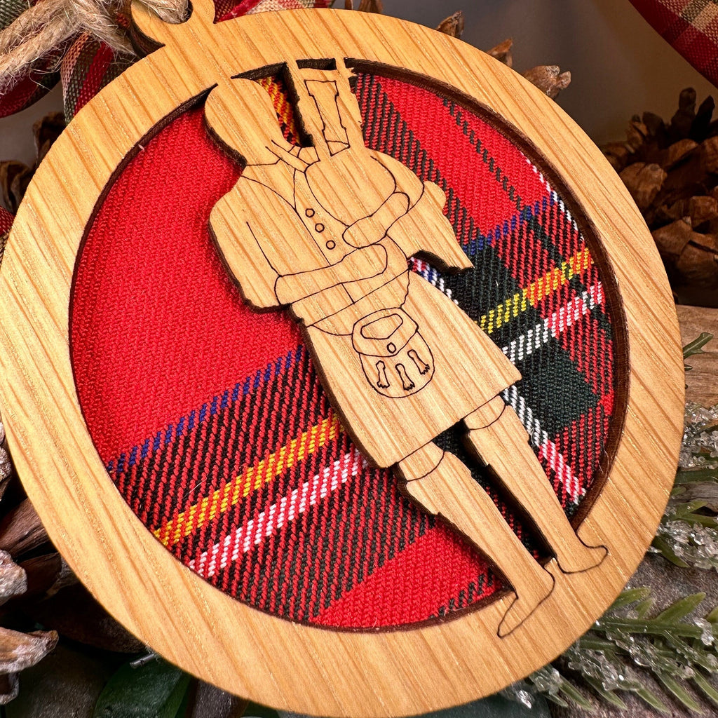 Tartan Bagpiper Ornament