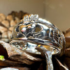 Eternally Celtic Claddagh Band Ring