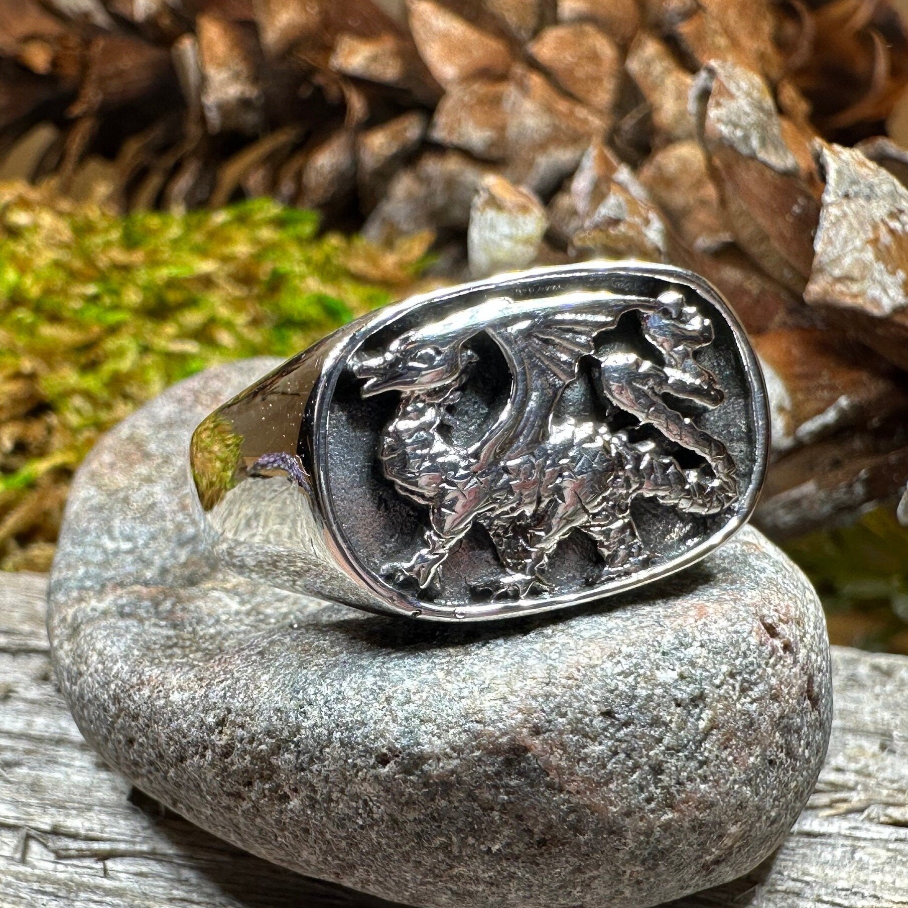 Welsh Dragon Statement Ring