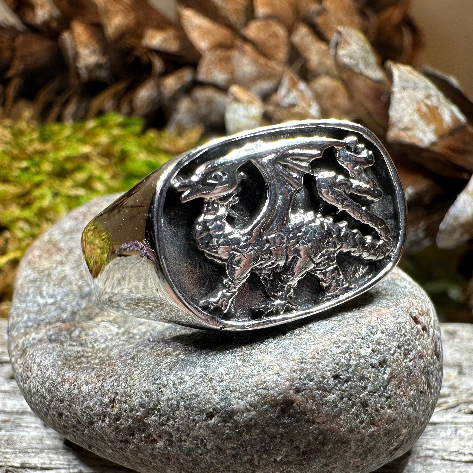 Welsh Dragon Statement Ring
